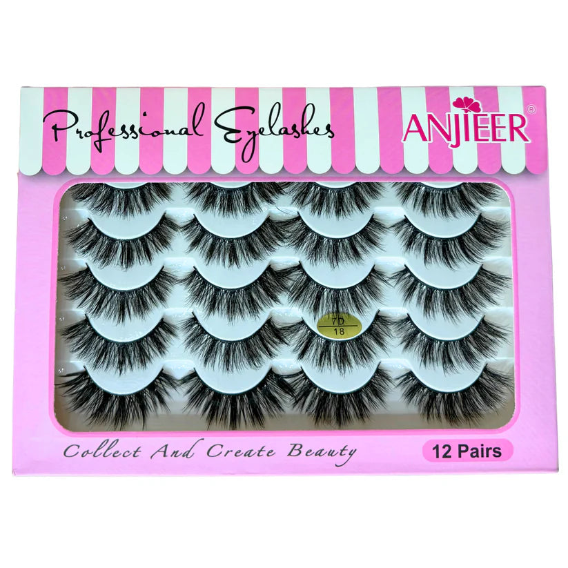 Anjeer 12 Pairs Mink Lashes